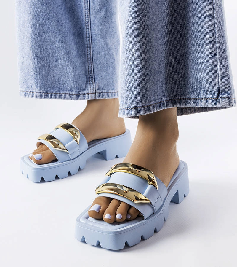 Kék papucs masszív talppal Provinc