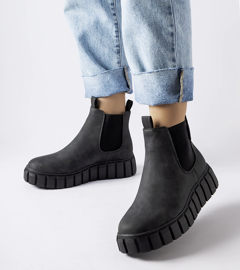 Fekete csizma Big Star MM274324