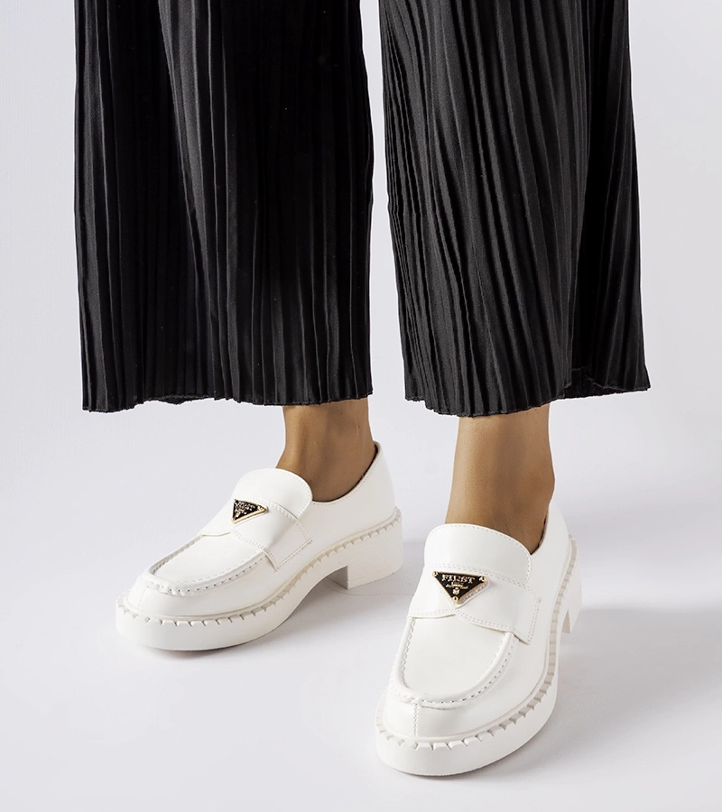 Fehér női mokaszinok Milne