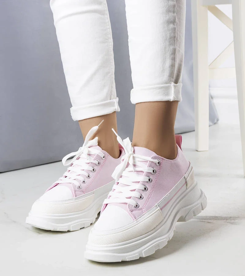 Rózsaszín magas talpú tornacipők Lavaris