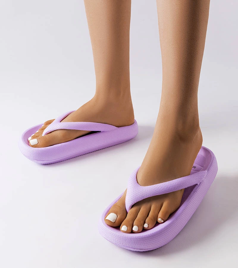 Lila tömör japán papucs Modesto