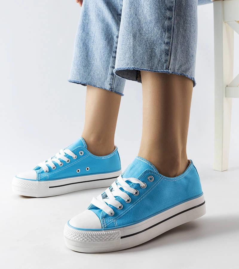 Kék platformos Freestyle tornacipők