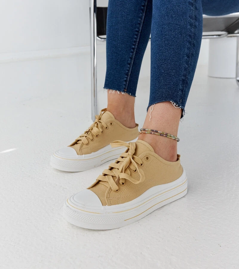 Fiori bézs platformos tornacipő