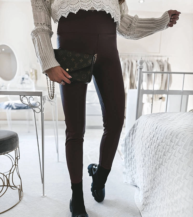 Bordó viaszolt Luciano leggings