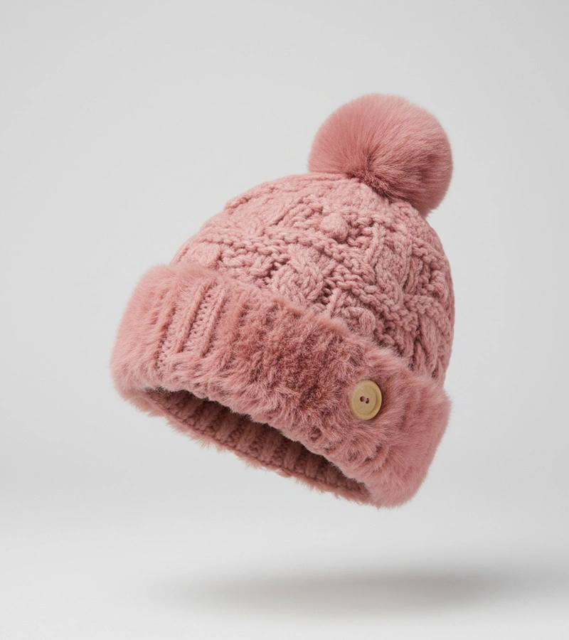 Danna bézs szőrmés sapka