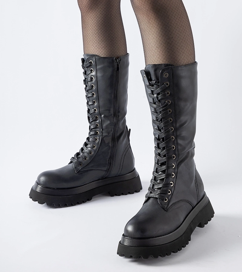 Barna magas bokacsizma Nebida 6022 BLACK