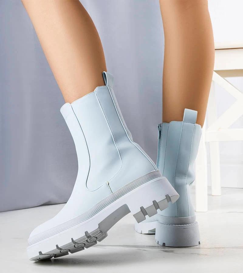 Kék matt bokacsizma Coletta