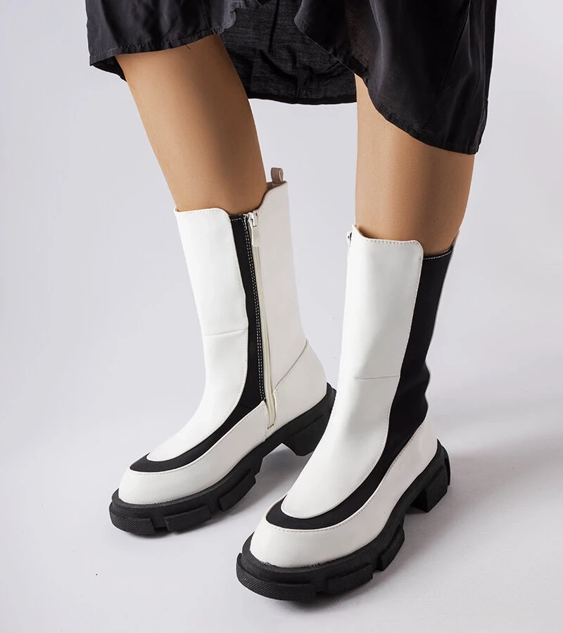 Fehér bokacsizma Gontin