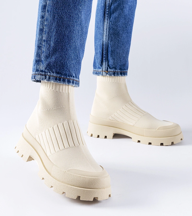 Bezs színű Varden rugalmas felsőrészű sneakerek