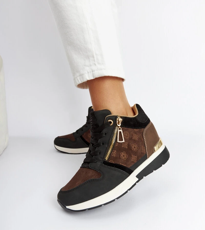 Knoxville fekete wedge sneakers