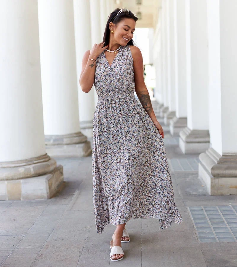 Sárga virágos Licciana ruha