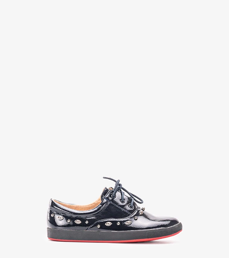 Mikaela gyermek sötétkék fényesített teniszcipők