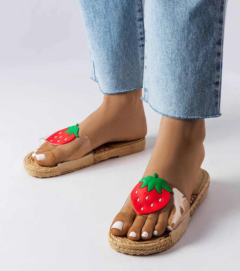 Átlátszó díszes papucsok Foddie