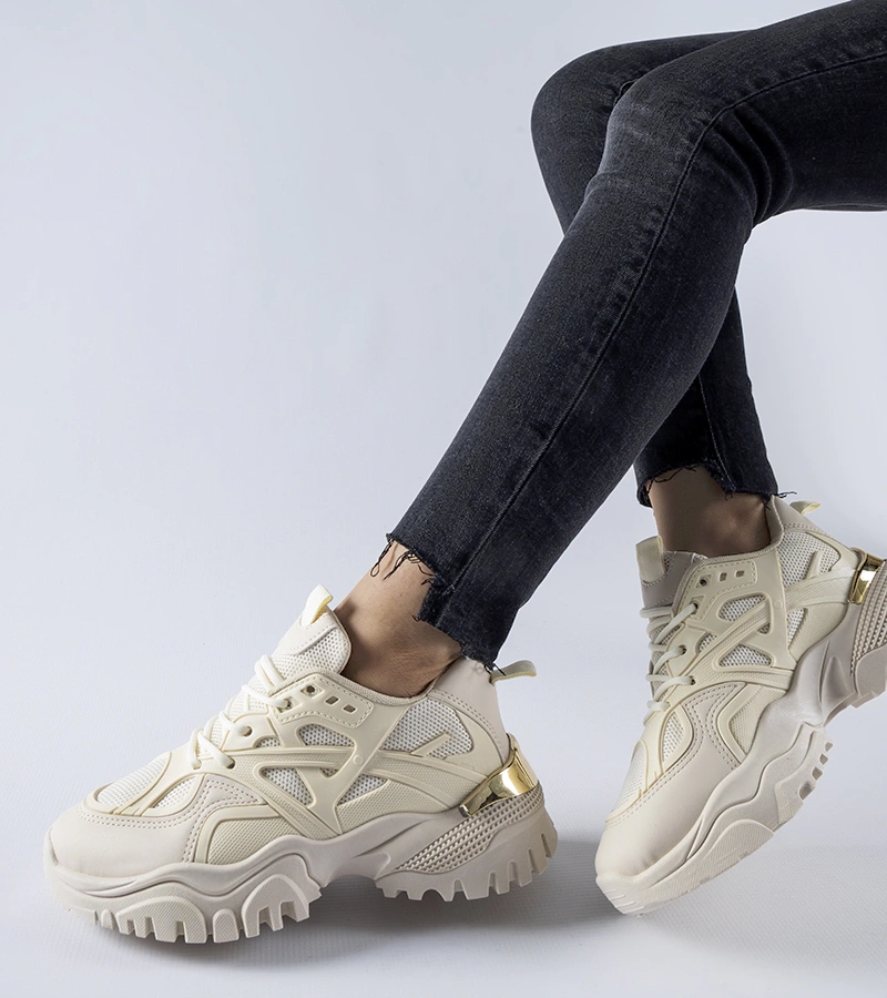 Bezs színű Cislago sportos tornacipők