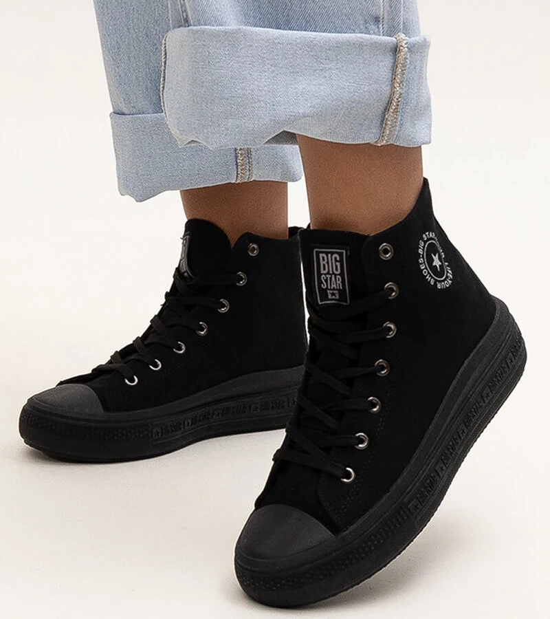 Big Star LL274A182 magas fekete tornacipők