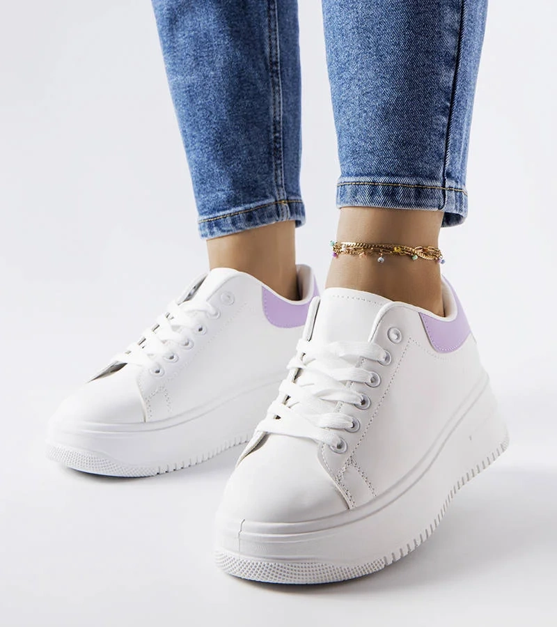 Fehér-lila platformos tornacipők Holante