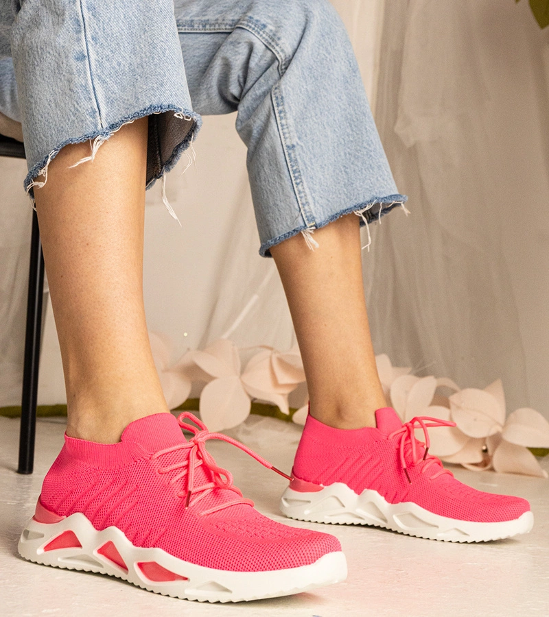 Miyana rózsaszín zokniszárú női tornacipő