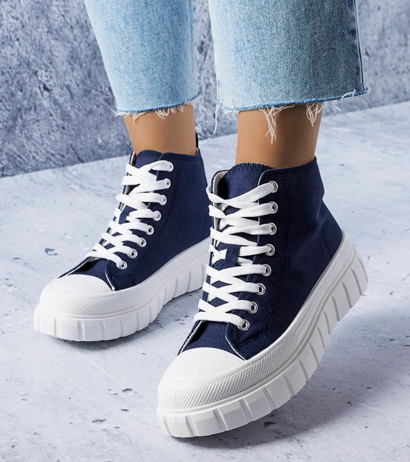 Sötétkék bokacsizma Couet