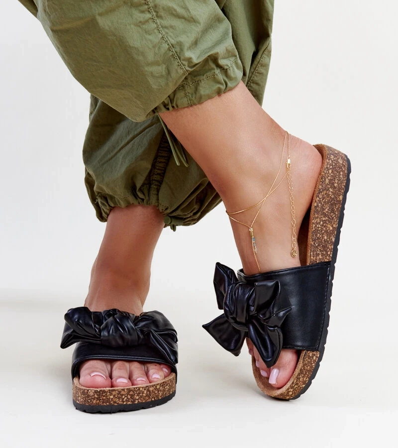 Petresa masnis, kork talpú fekete papucsok