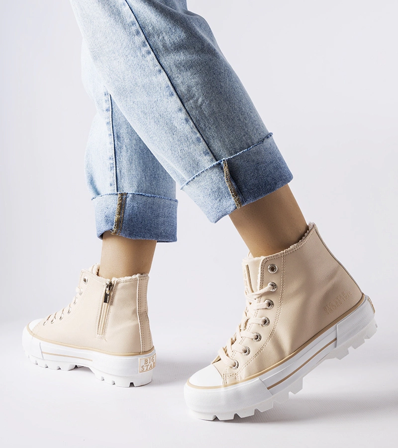 Meleg bézs tornacipő Big Star MM274038