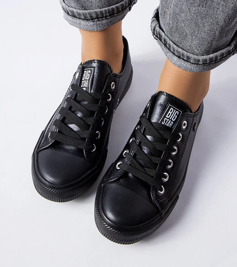 Fekete műbőr Big Star V274871 tornacipők