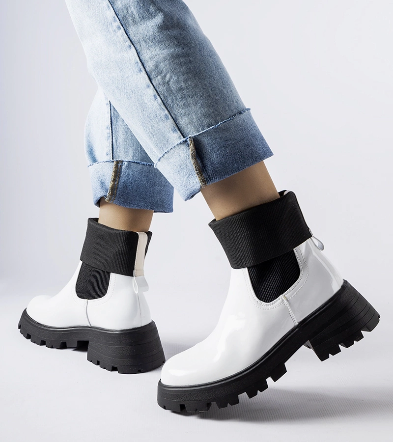 Fehér csúszásmentes bakancsok Breolungi