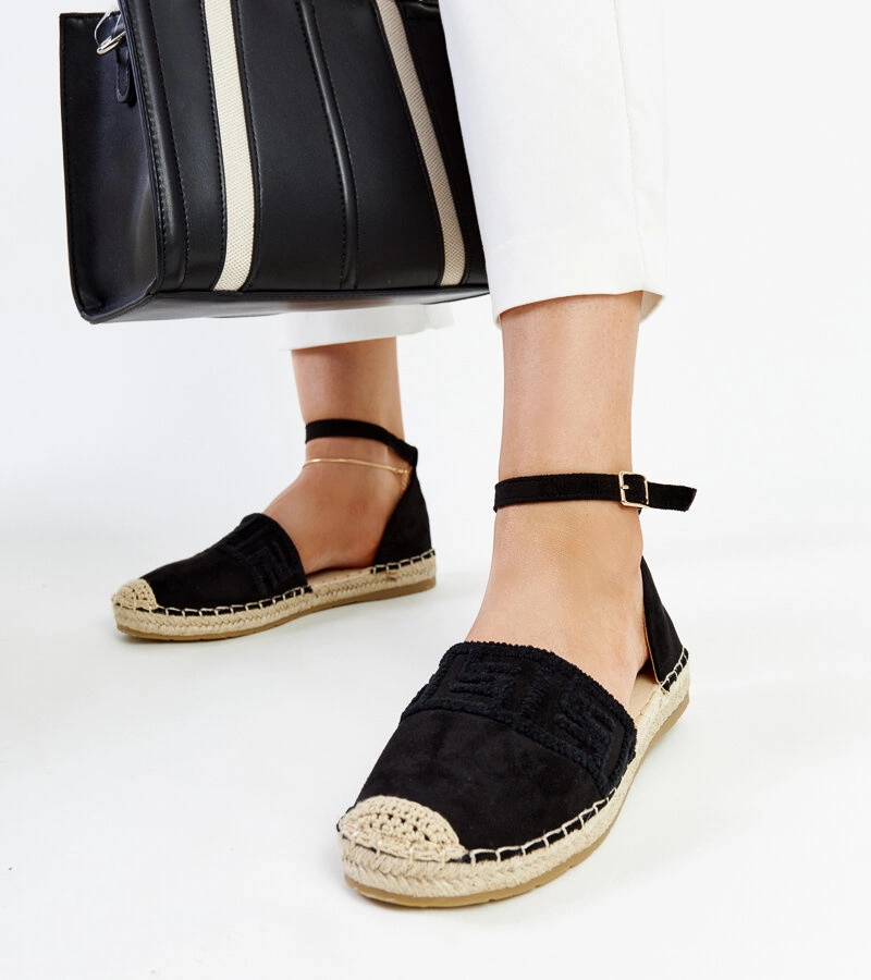 Aydan díszített barna espadrille