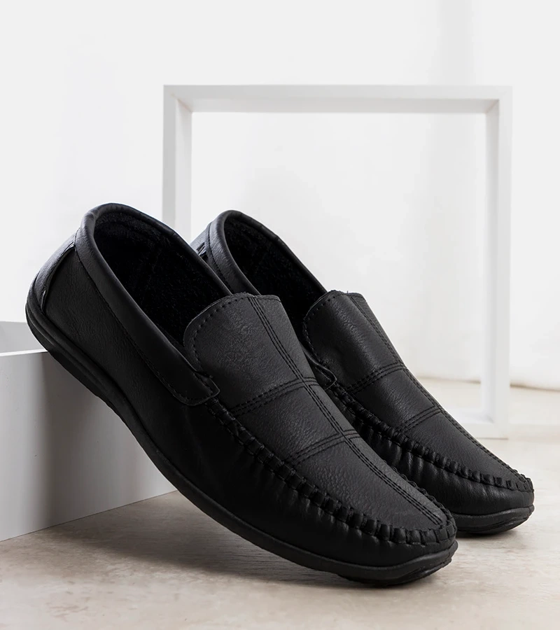 Fekete férfi mokaszin Cordle