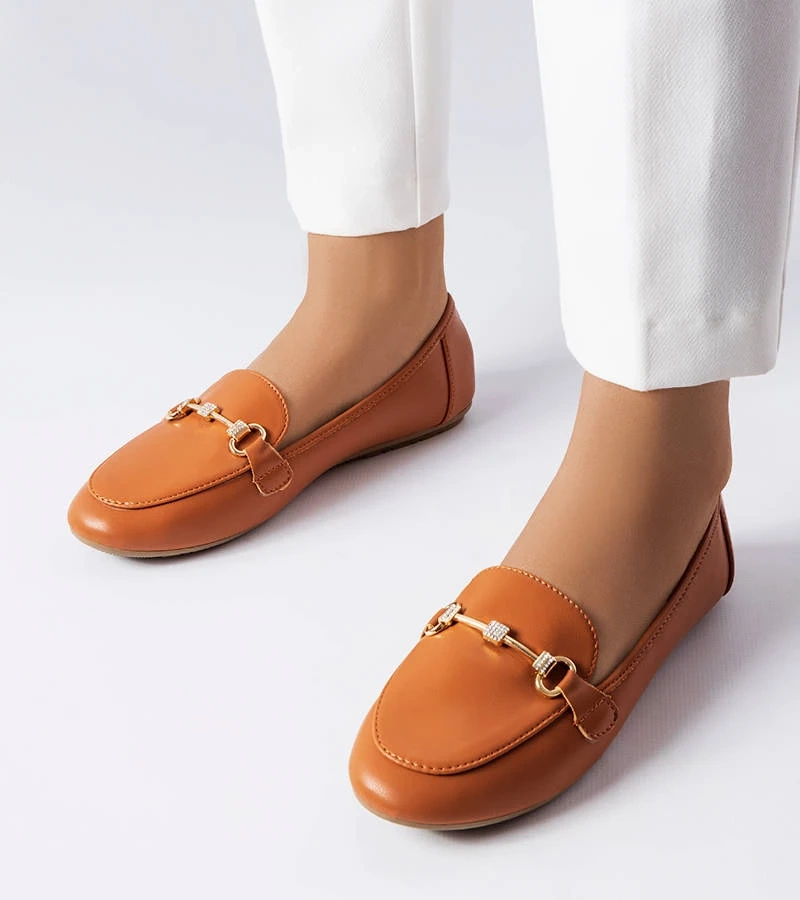 Barna díszes mokaszinok Lejeune