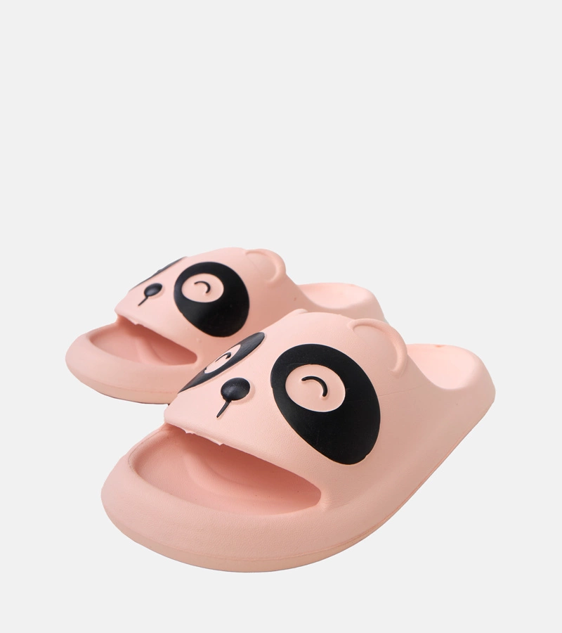 Ketti rózsaszínű gyermek papucs panda motívummal