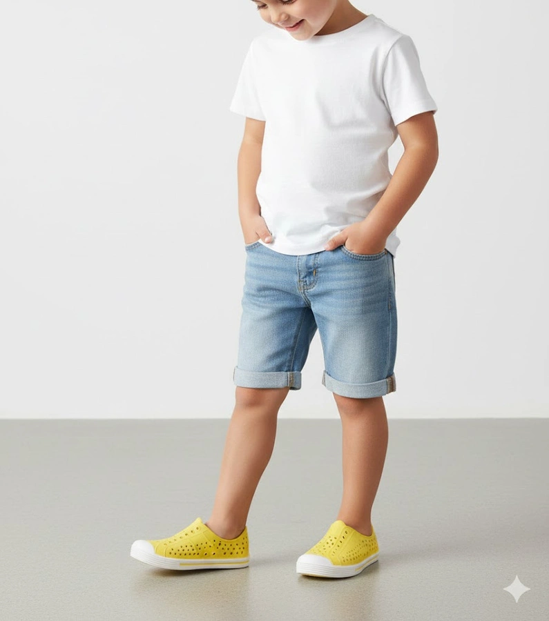 Sárga gyermek medence papucs Peppin