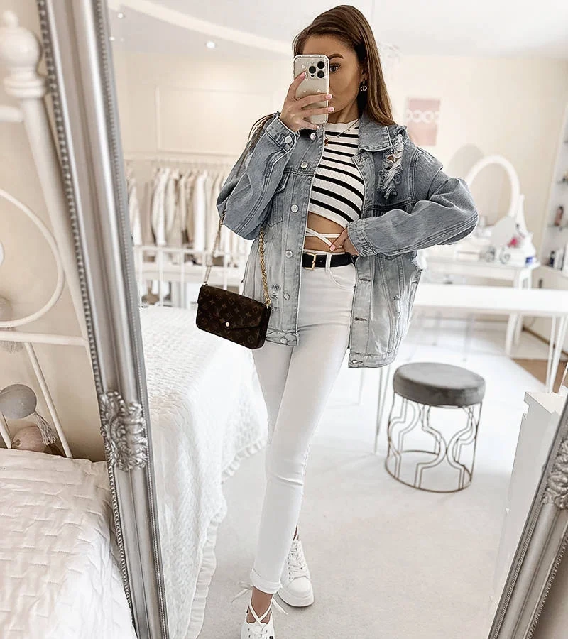 Kék női farmerdzseki Ferro