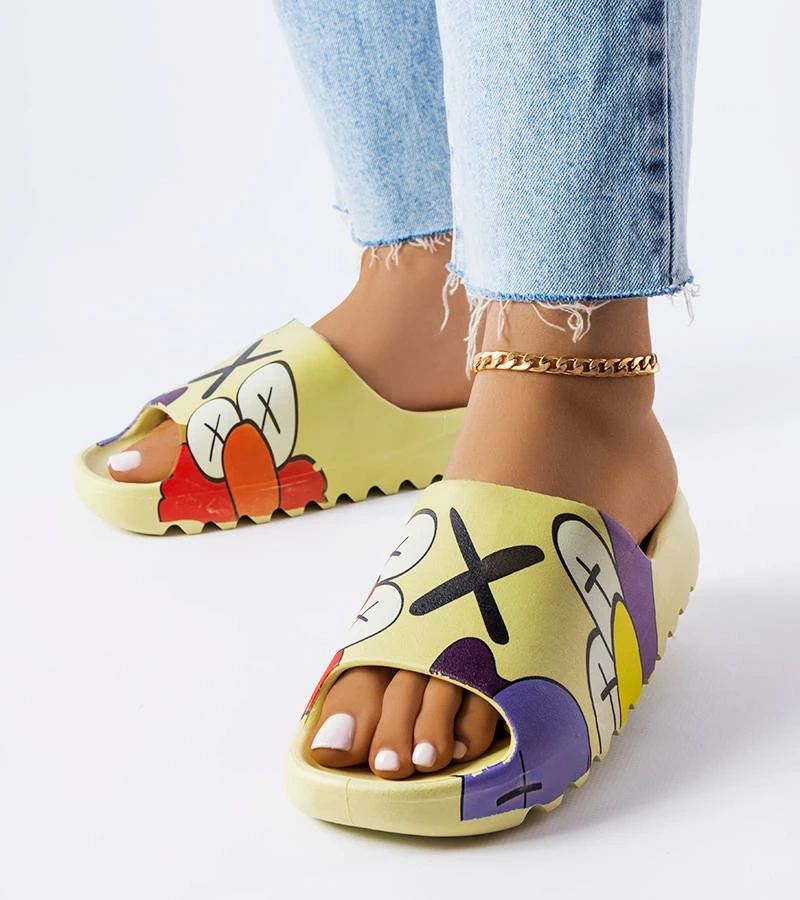 Zöld papucsok Lindale nyomtatásokkal