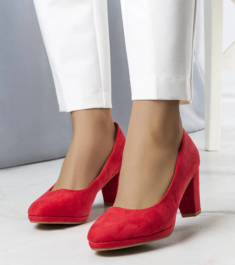 Piros magas sarkú cipők Lauris