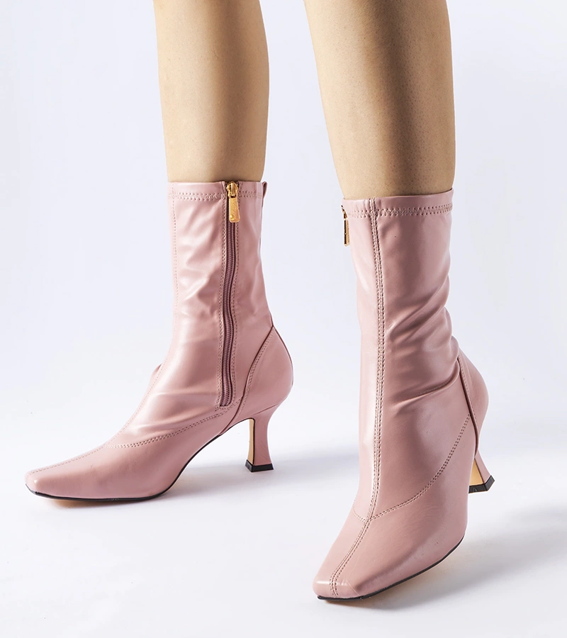 Rózsaszín alacsony sarkú Luisella csizma