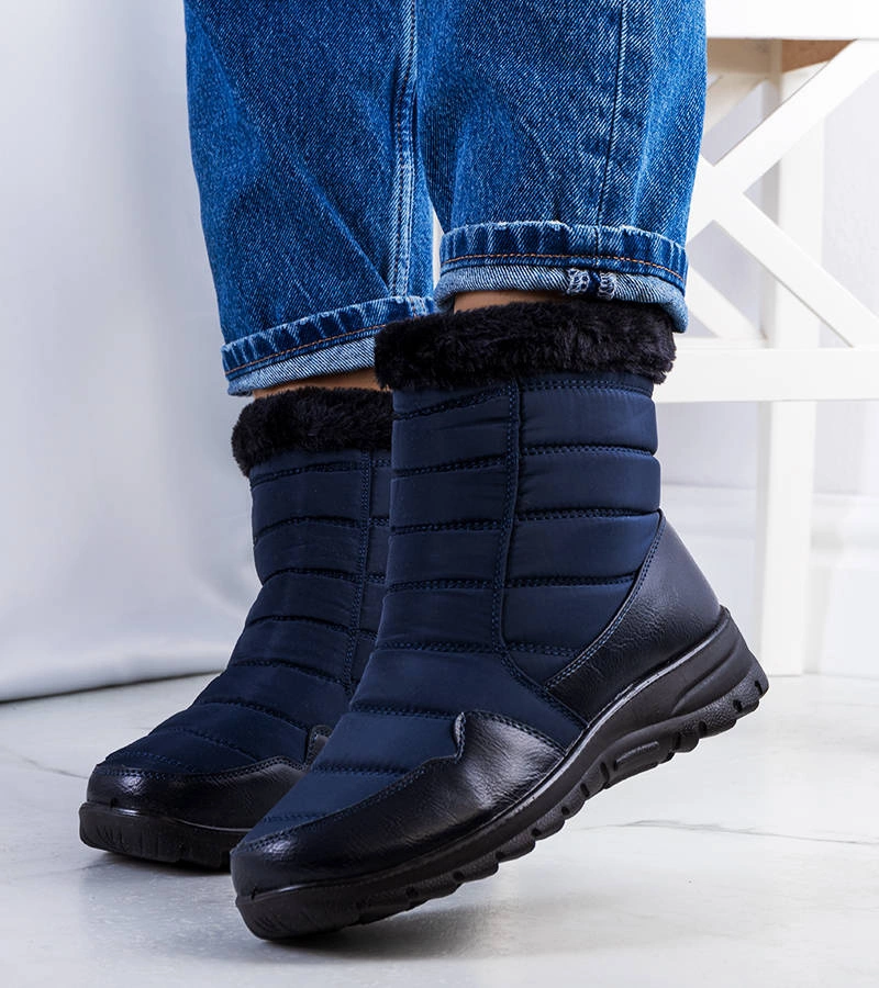 Sötétkék steppelt hótaposók Beau