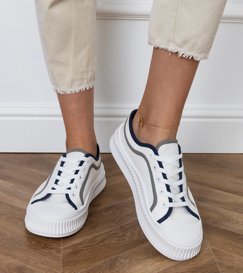 Salis női fehér platform tornacipő