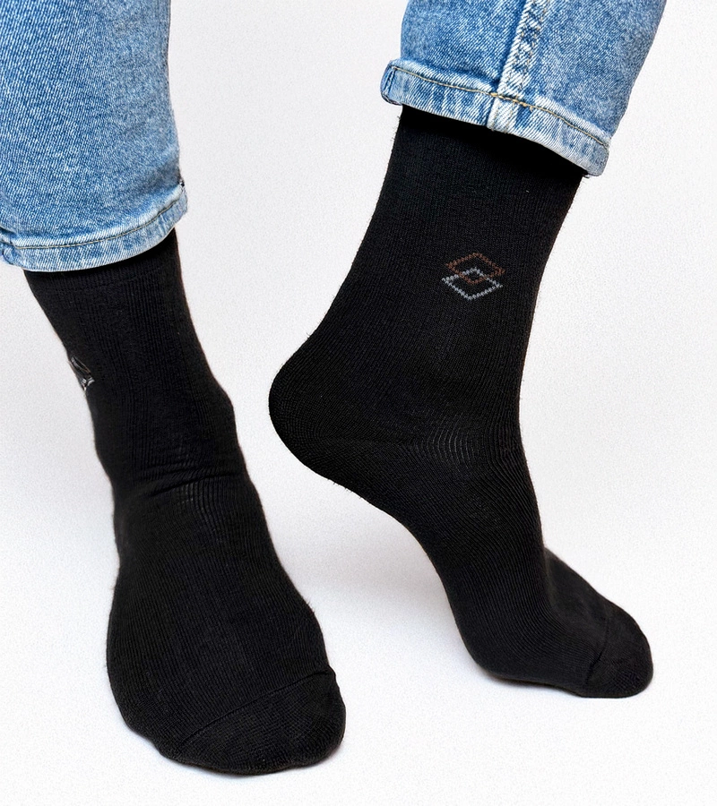 Fekete-fehér meleg Sella zokni