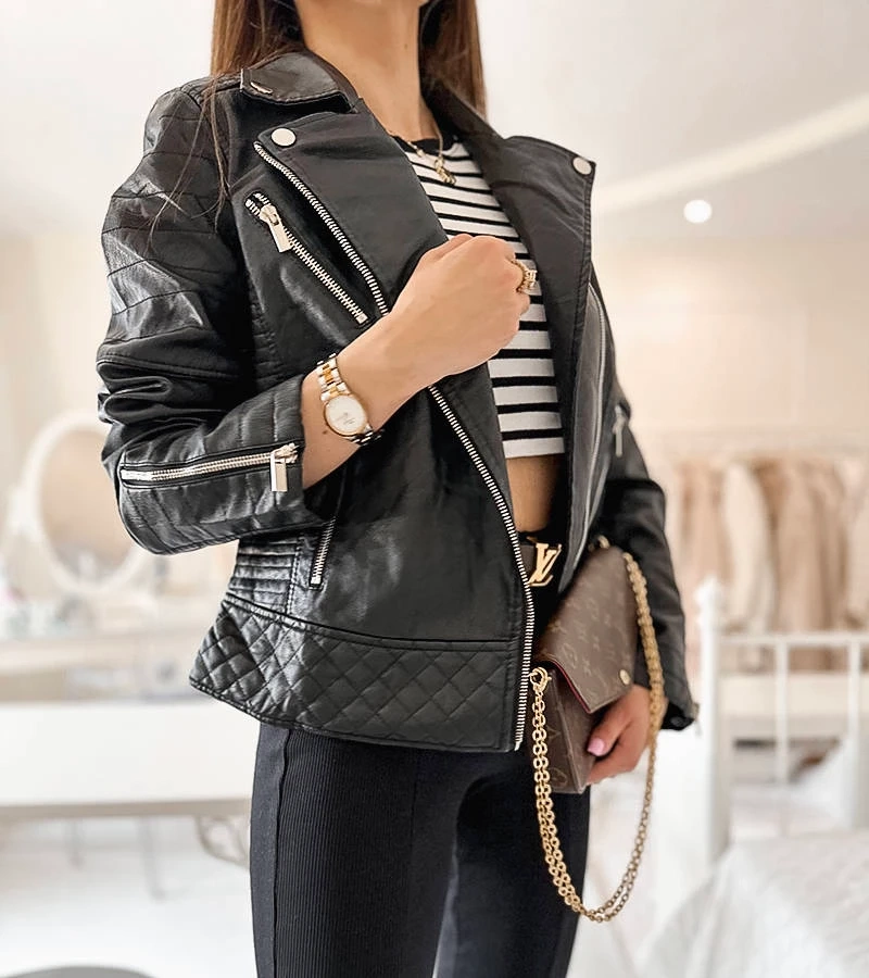 Fekete Masson bőrdzseki