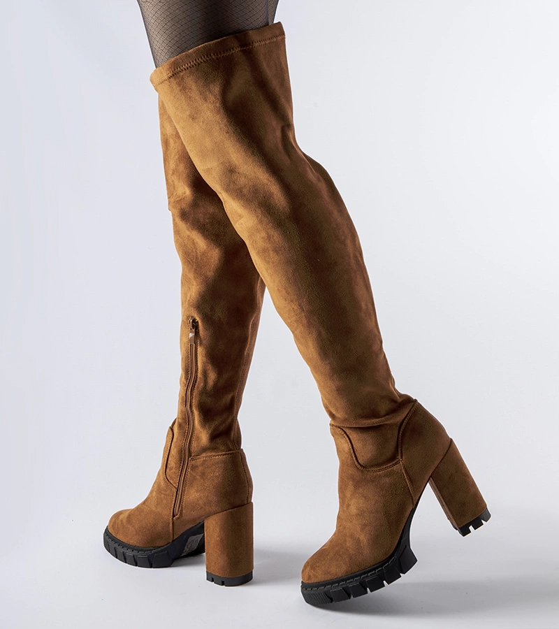 Barna hosszúszárú vasúti sarok csizma