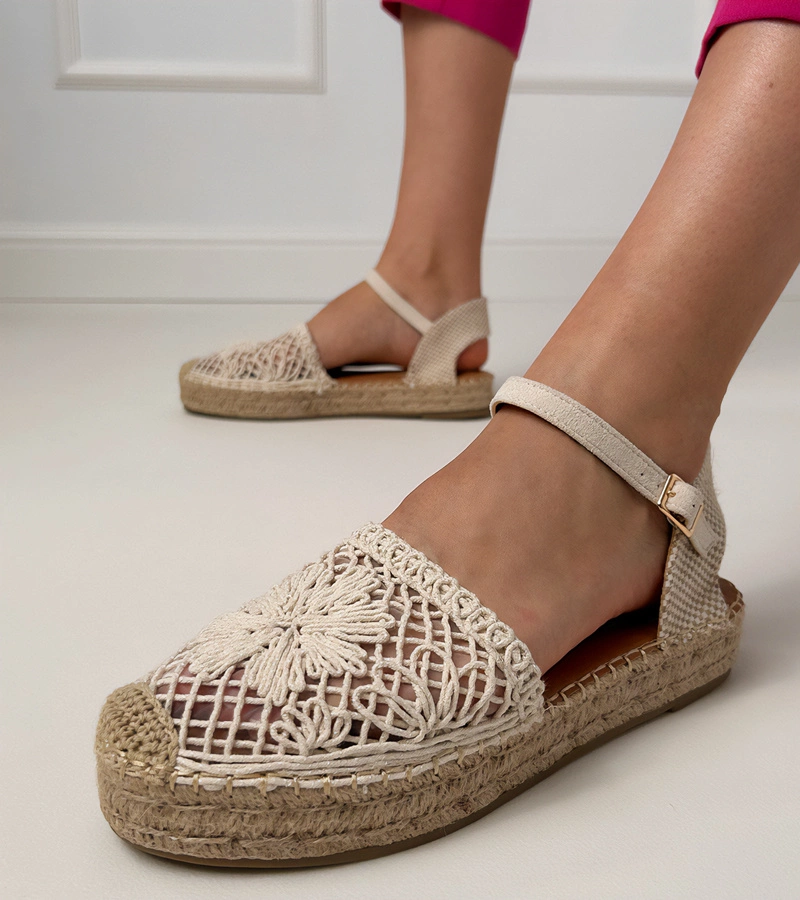 Bézs szandál espadrille Santos