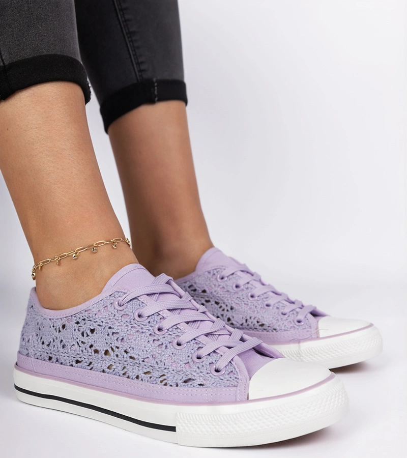 Lila női lyukacsos tornacipő Saha