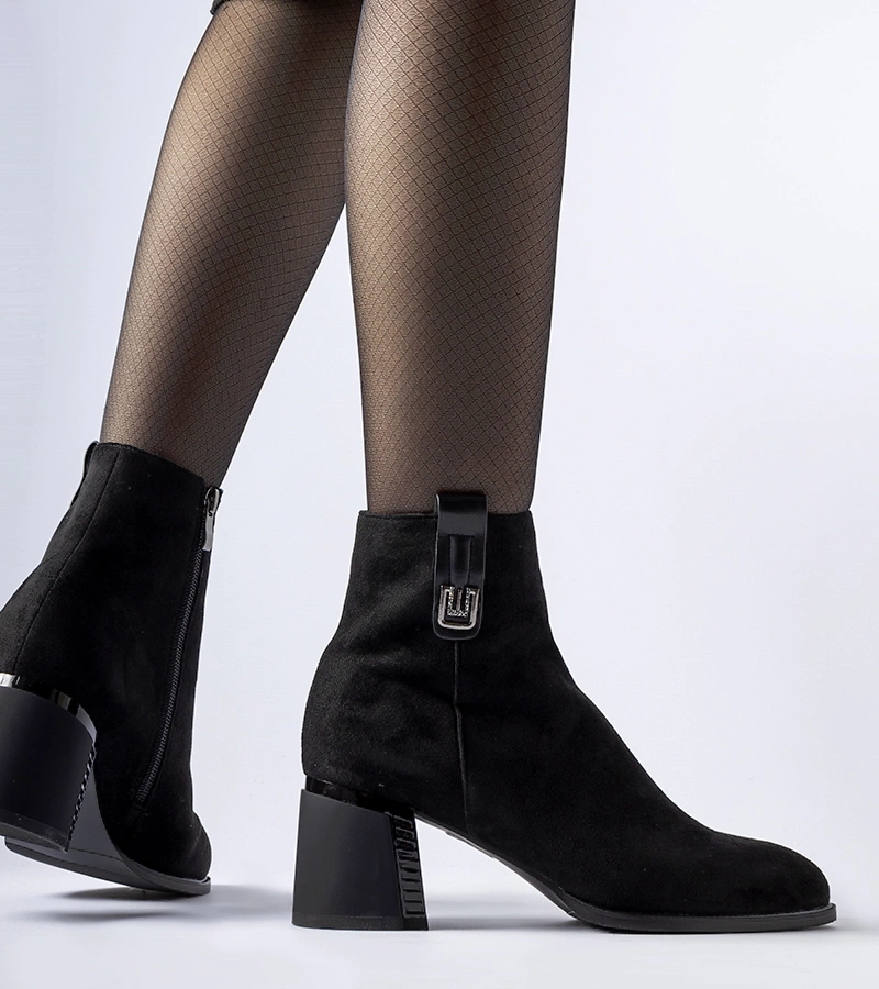 Fekete bokacsizma meleg bélésű Bangor