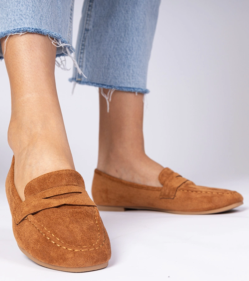 Barna elegáns ökobőr mokaszinok Palmarina