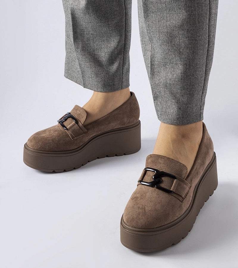 Barna orvosi platformos bokacsizma