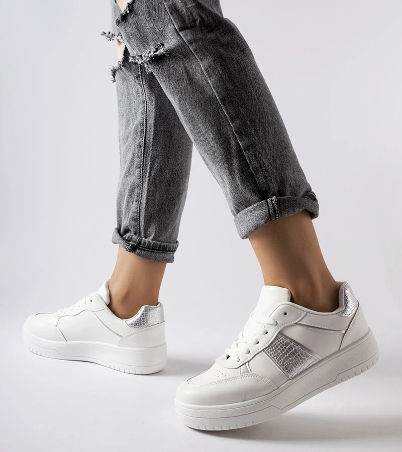 Fehér-ezüst sportcipő Parma