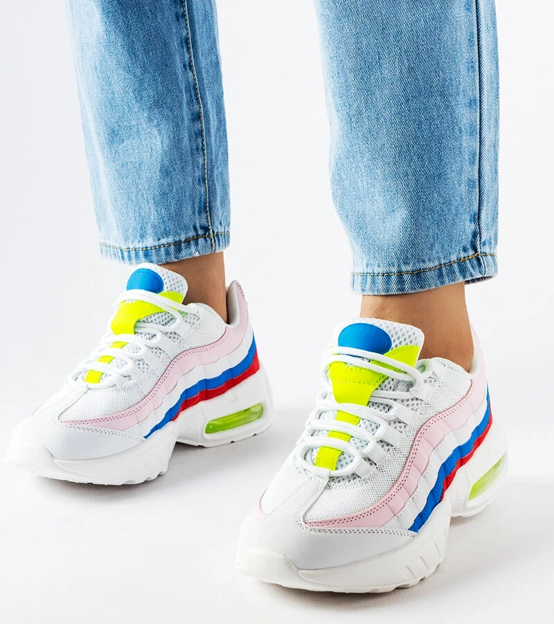 Fehér tornacipő színes betétekkel Joline