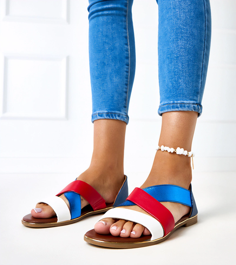 Színes, zárt sarkú Massawa szandálok