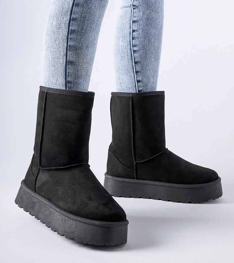 Fekete magas hócsizma Summit