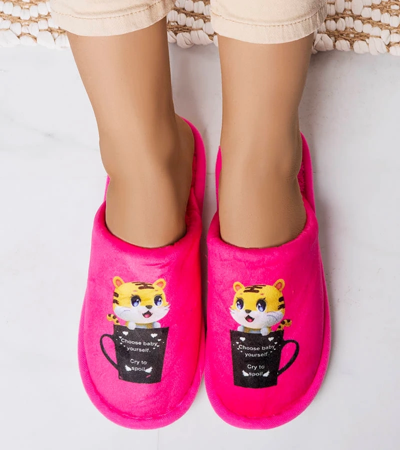 Neonrózsaszín puha papucs Catcup